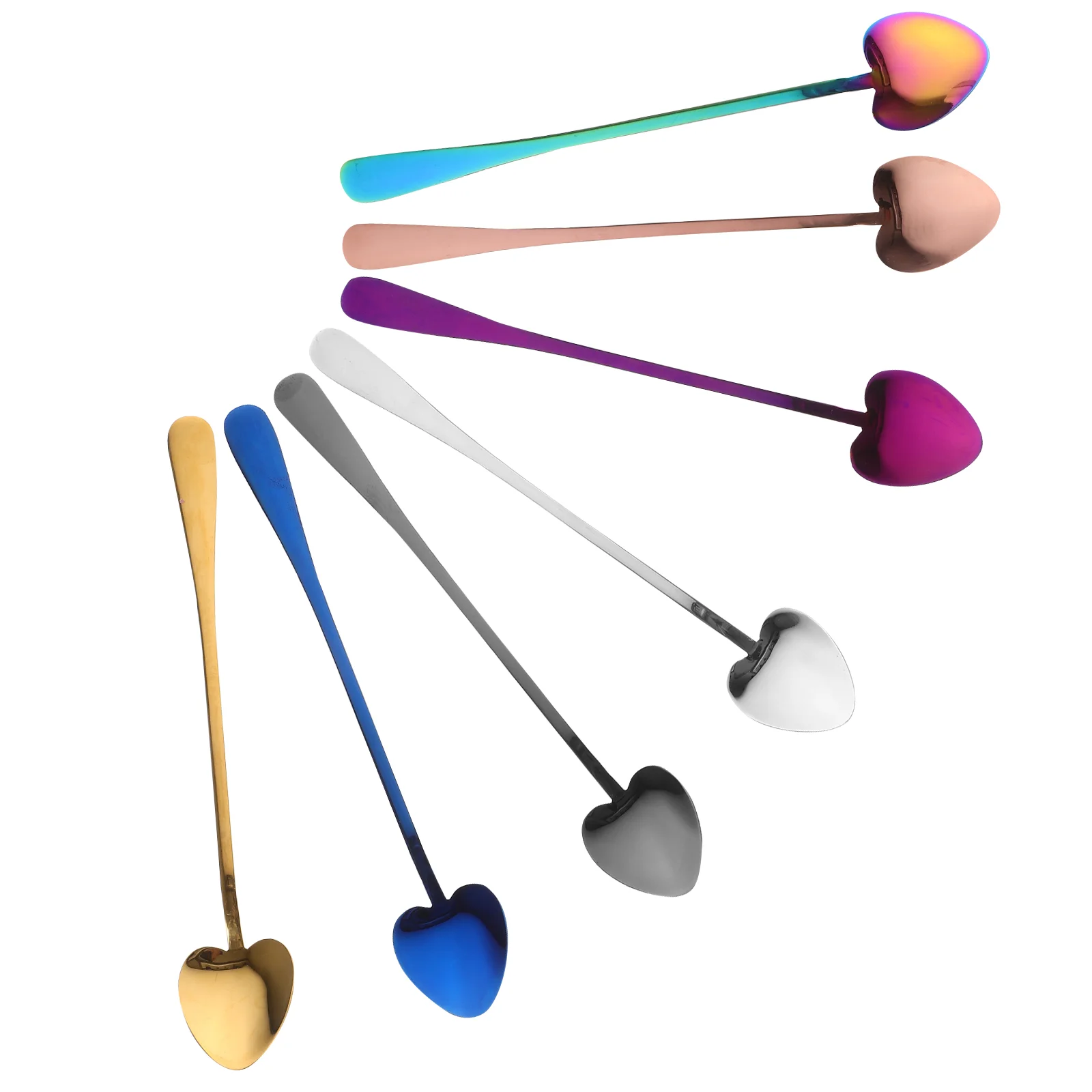 7pcs Stainless Steel Stirring Spoon Ice Cream Coffee Spoons Heart Shaped Spoons Desser Spoons
7pcs Stainless Steel Stirring Spoon Ice Cream Coffee Spoons Heart Shaped Spoons Desser Spoons