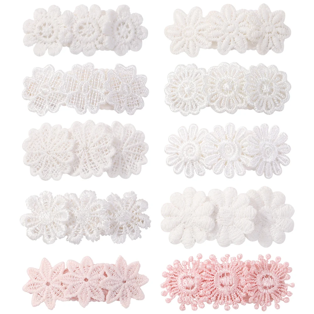 

2.4” Daisy Flower Snaps Hair Clips for Women Kids Girls Flower Hair Pins Embroidery Hairpins Baby Girl Daisy Floral Barrettes