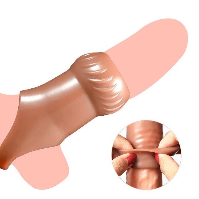 Réutilisable Manchon De Pénis En Silicone Jouets Sexuels Pour Les Hommes Anneau de Pénis Agrandisseur Prolongateur Retarder L'éjaculation Jeu Adulte Marchandises Érotiques 1