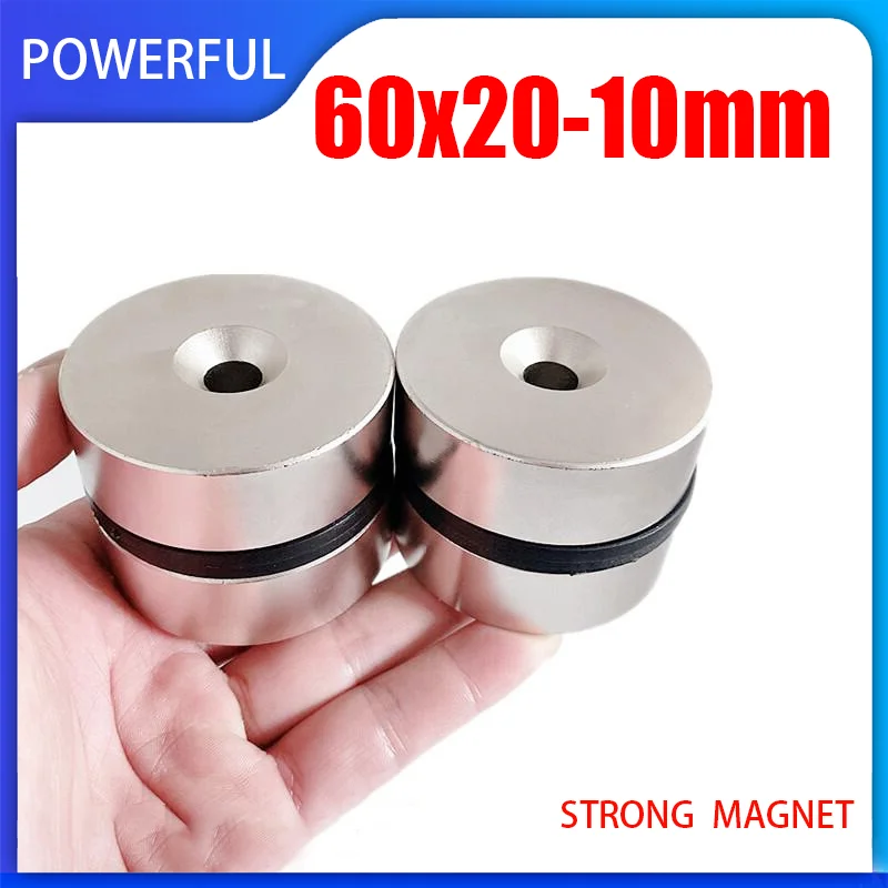 1PC 60x20-10mm Neodymium Magnet 60mm x 20mm Hole 10mm N35 NdFeB Round Super Powerful Strong Permanent Magnet Disc
1PC 60x20-10mm Neodymium Magnet 60mm x 20mm Hole 10mm N35 NdFeB Round Super Powerful Strong Permanent Magnet Disc