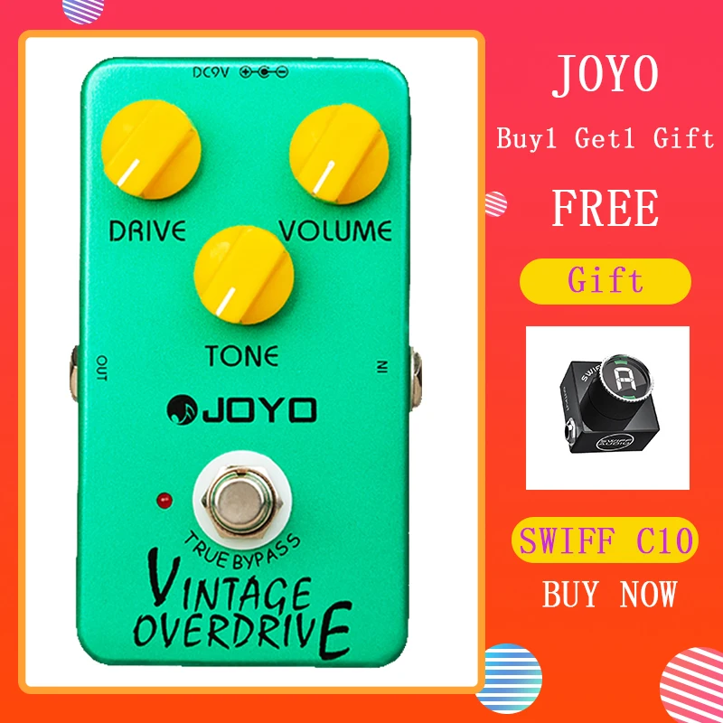 

JOYO JF-01 Vintage Overdrive Guitar Pedal Classic Tube Screamer Overdrive Effect Pedal True Bypass Guitar Parts & Accessories