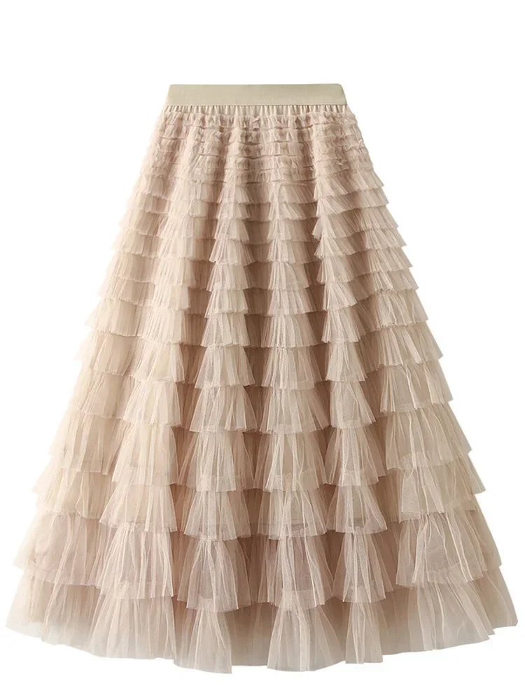 Однотонная Тюлевая юбка в пол, Женская Удлиненная юбка в богемном стиле, длинная юбка-макси в стиле бохо, Женская осенне-зимняя юбка из искусственной кожи, L581 
Однотонная Тюлевая юбка в пол, Женская Удлиненная юбка в богемном стиле, длинная юбка-макси в стиле бохо, Женская осенне-зимняя юбка из искусственной кожи, L581