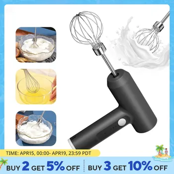 휴대용 무선 전기 식품 믹서, 계란 비터, 베이킹 반죽, 케이크 크림 믹서, 주방 도구, 3 단 속도, 1 개 상품 이미지