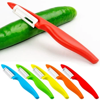 가정용 주방 도구 세라믹 멜론 면도기, 스트레이트 핸들, 수동 빠른 페어링 블레이드, 과일 야채 필러, 무작위 색상 상품 이미지