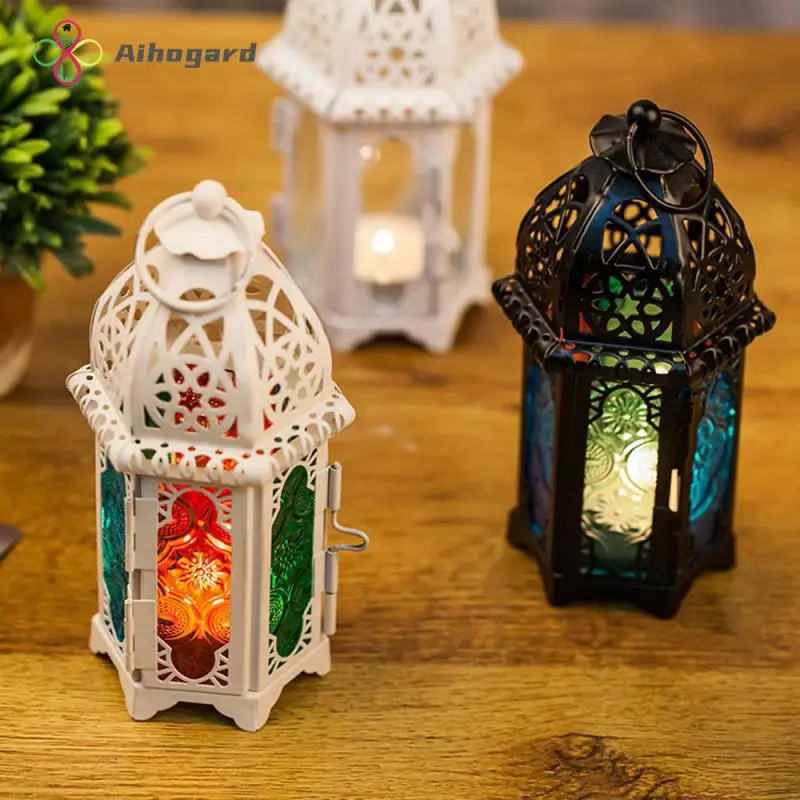 

Vintage Moroccan Style Candle Lantern Tealight Candle Holder Indoors Outdoors Events Party Christmas Wedding Decor