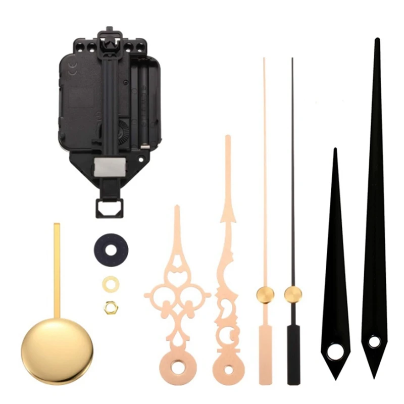 DIY Quartz Pendulum Clock Movement Mechanism Clock Kit With 2 Pairs Different Hands Wall Clock Repair Parts Replacement
DIY Quartz Pendulum Clock Movement Mechanism Clock Kit With 2 Pairs Different Hands Wall Clock Repair Parts Replacement