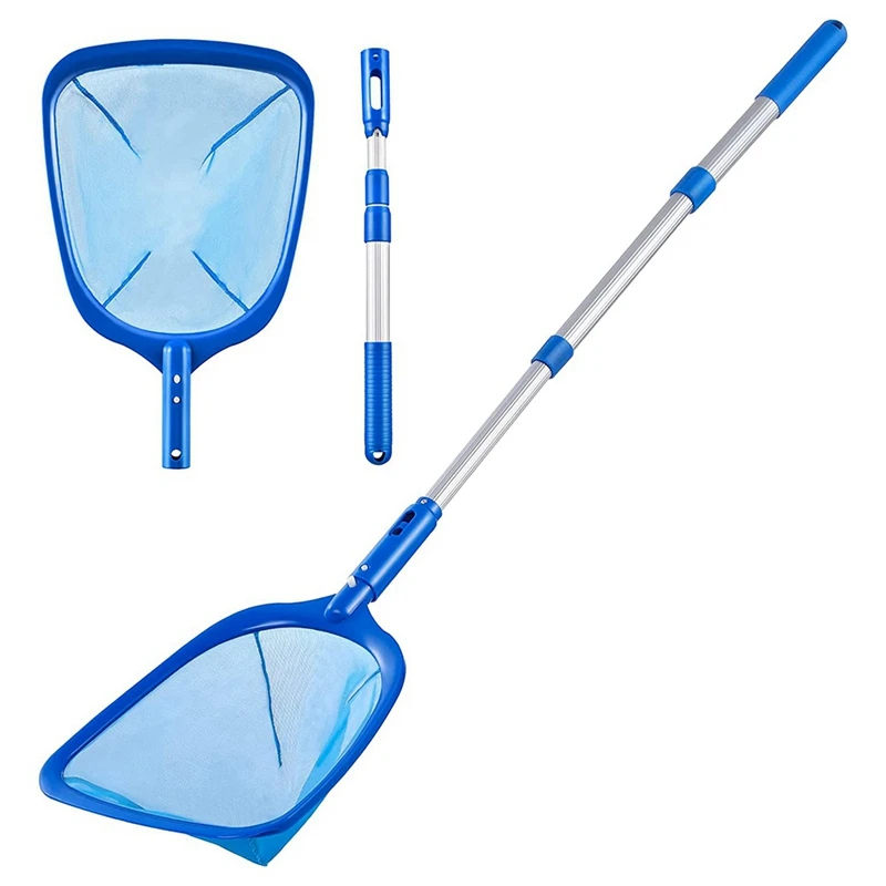 

1 PCS Pool Skimmer Pool Net With 3 Section Pole, Pool Skimmer Net With Fine Mesh Net Telescopic Pole