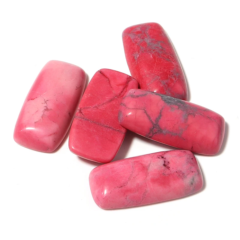 5pcs Natural Stone Hotpink Turquoise Cabochon Rounded Rectangle Black Stripes For DIY Jewelry Making Charms Pendant Accessories
5pcs Natural Stone Hotpink Turquoise Cabochon Rounded Rectangle Black Stripes For DIY Jewelry Making Charms Pendant Accessories