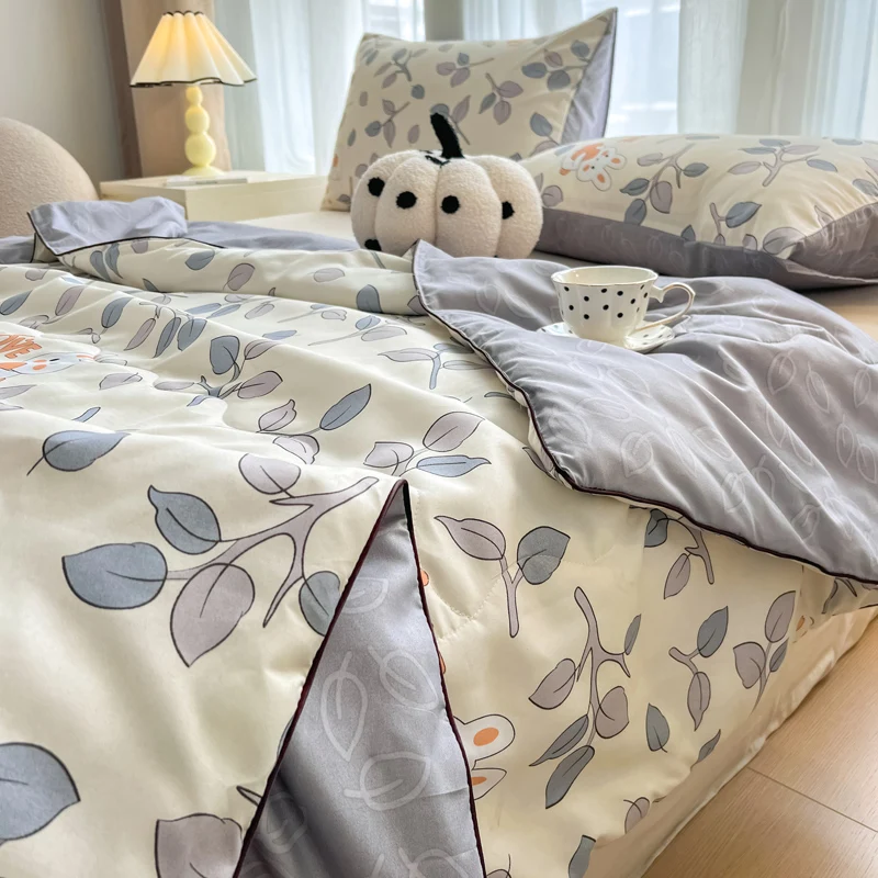 Summer Quilt Floral Style Duvets Single/Queen Size Comforter Thin Duvets Skin-friendly Bedspread edredones (No Pillowcase) Summer Quilt Floral Style Duvets Single/Queen Size Comforter Thin Duvets Skin-friendly Bedspread edredones (No Pillowcase)