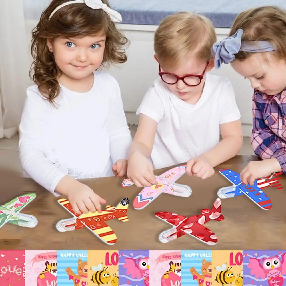 Funny Foam Airplane Toy Valentine's Day Foam Airplane Toy Diy Cartoon Card Funny School Classroom Pupils Students Children Party
Funny Foam Airplane Toy Valentine's Day Foam Airplane Toy Diy Cartoon Card Funny School Classroom Pupils Students Children Party