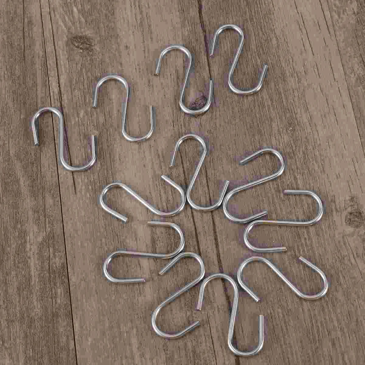 

Stainless Steel S Shaped Hooks Kitchen Spoon Pan Pot Utensils Hangers Clasp Over The Door Closet Clothes Rack Tool