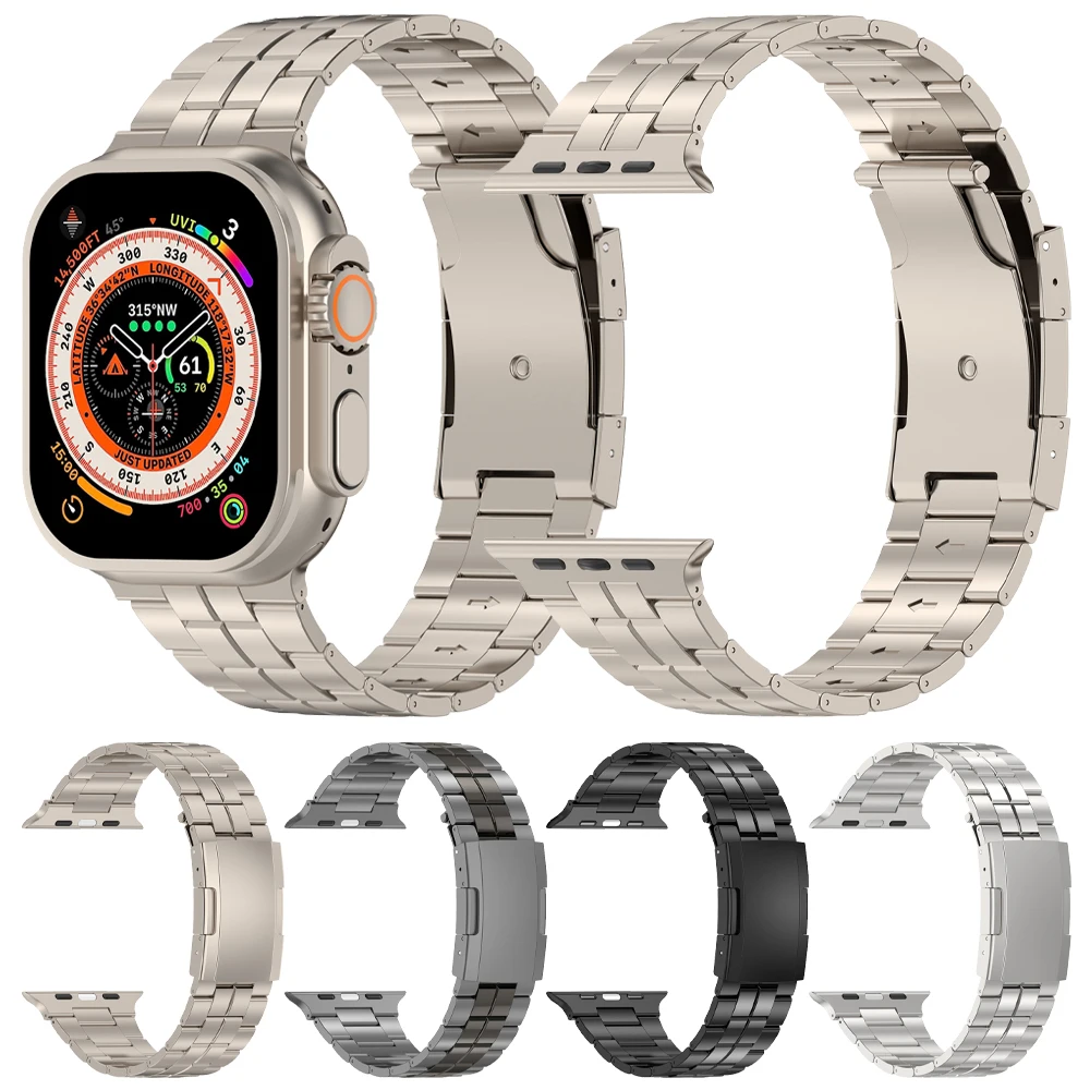 Luxury Titanium Strap For Apple Watch Band 9 8 Ultra 7 6 Metal iWatch 49mm 41 45mm 44 40mm Business Series SE Men Women Bracelet
Luxury Titanium Strap For Apple Watch Band 9 8 Ultra 7 6 Metal iWatch 49mm 41 45mm 44 40mm Business Series SE Men Women Bracelet