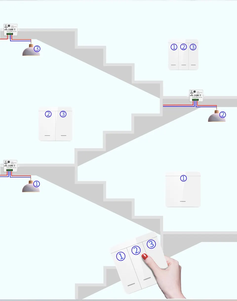 Wireless Light Switch 433MHz Remote Control 1/2/3Gang Interrupter Wall Smart Lighting Switch 10A 110V 220V For Lamp LED 9 Mallzona S0550261a9f8b47908c3be4ff74f51678b Wireless Light Switch 433MHz Remote Control 1/2/3Gang Interrupter Wall Smart Lighting Switch 10A 110V 220V For Lamp LED Mallzona