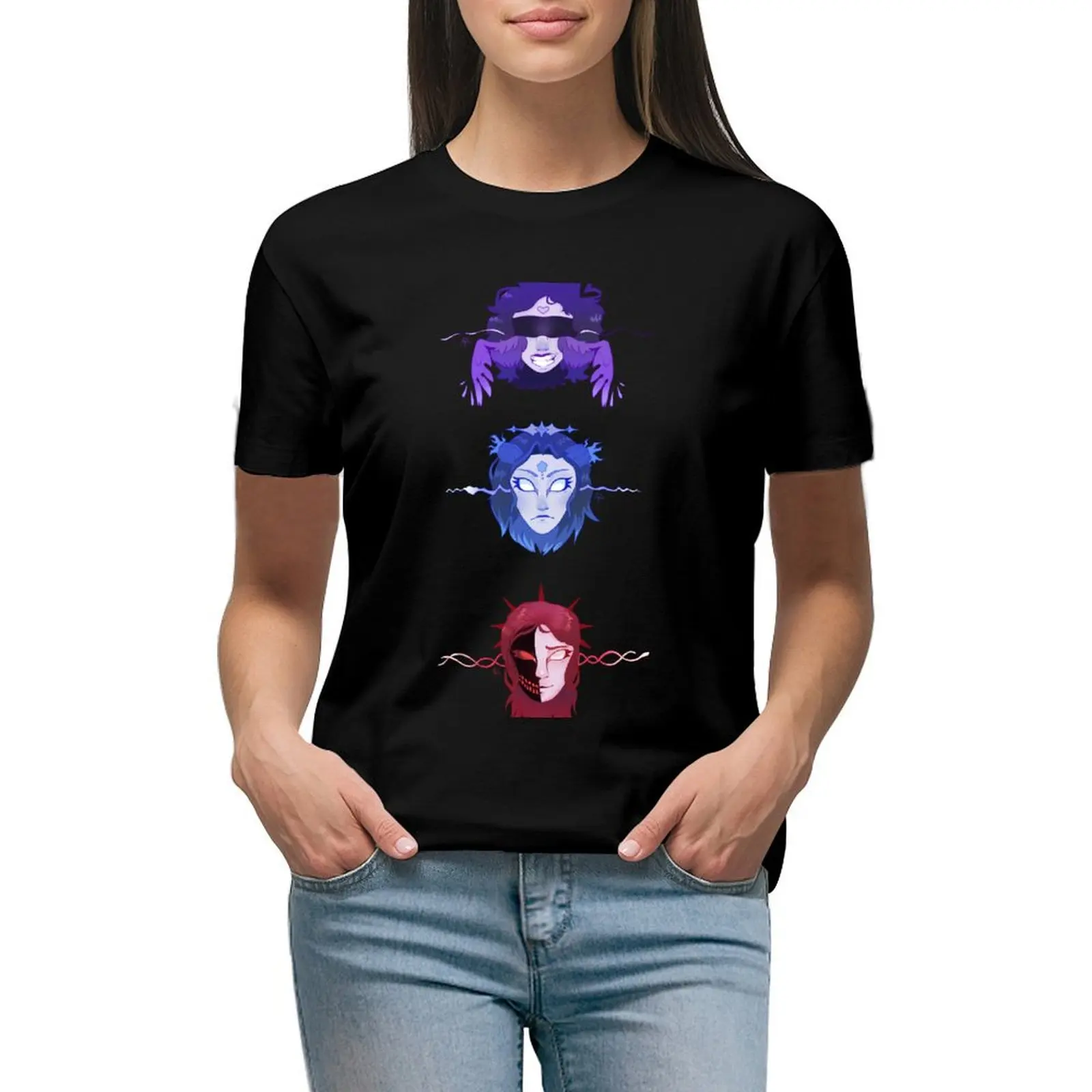 Chonny jash-multi faces T-shirt Short sleeve tee anime clothes cute tops Womens graphic t shirts 
Chonny jash-multi faces T-shirt Short sleeve tee anime clothes cute tops Womens graphic t shirts