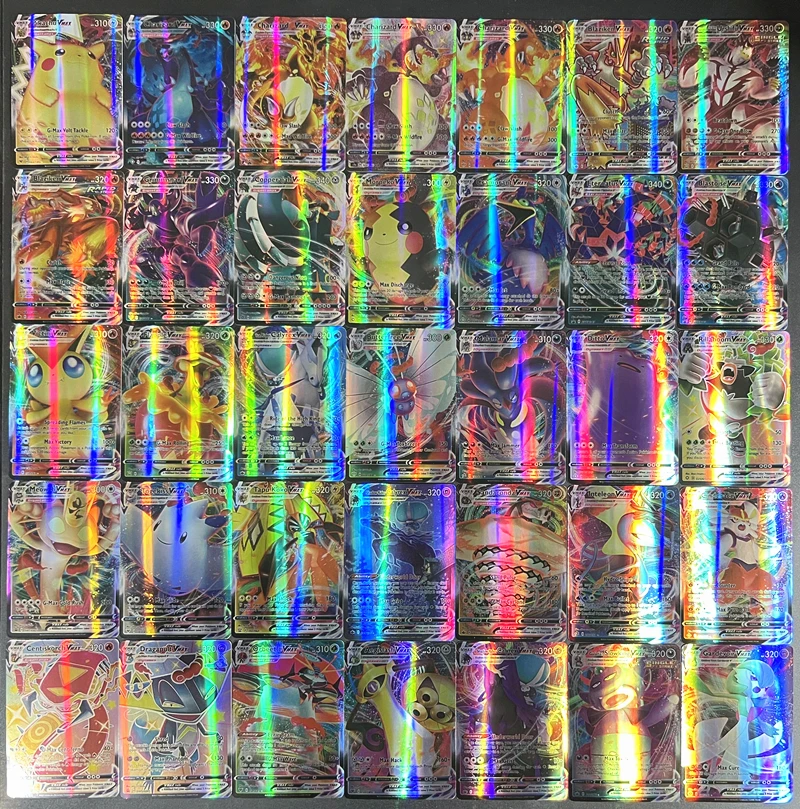 Generic 54 100pcs Pokemon Cards English GX Energy Vmax Mega EX Table