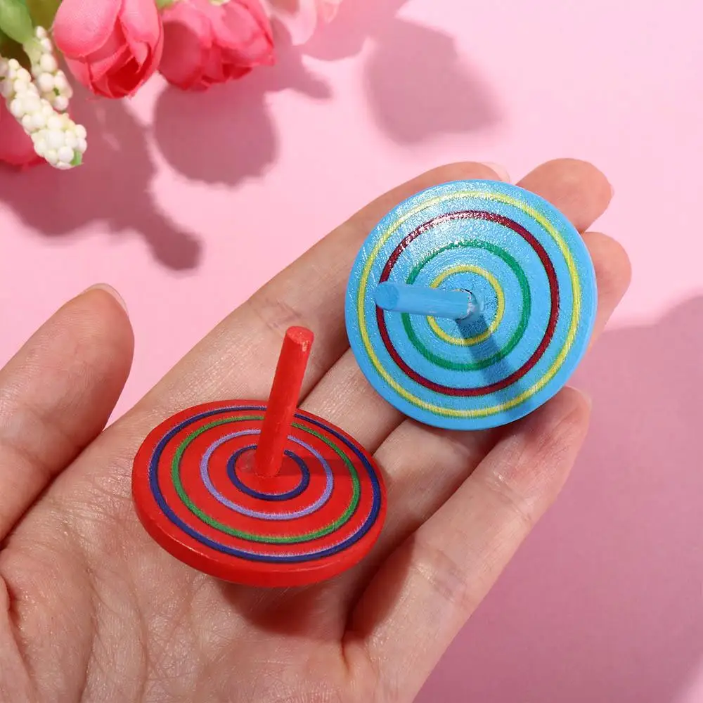 

Top For Children Educational Game Wooden Gyro Toys Desktop Spinning Top Woode Spinning Top Toy Wooden Rotate Gyro