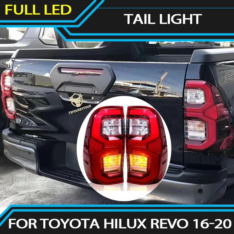 

LED Taillight For Toyota Hilux Revo 2016-2020 Modified LED Running Light Flow Turn Signal Tail Light Assembly