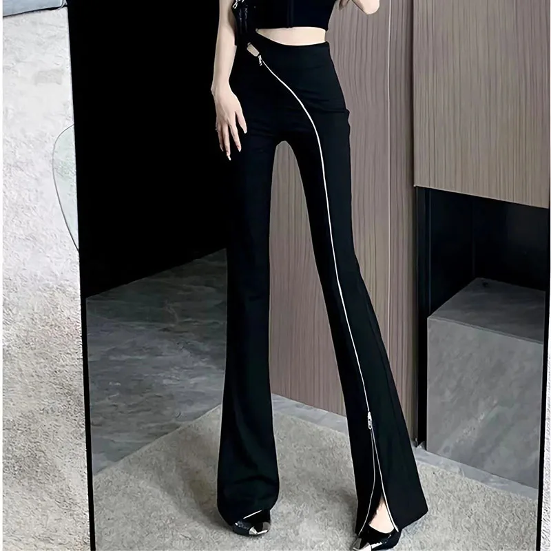 Jmprs Vintage Harajuku Zipper Women Flare Pants Korean Design High Waist Slim Suit Trousers Sexy Hollow Streetwear Casual Pants
Jmprs Vintage Harajuku Zipper Women Flare Pants Korean Design High Waist Slim Suit Trousers Sexy Hollow Streetwear Casual Pants