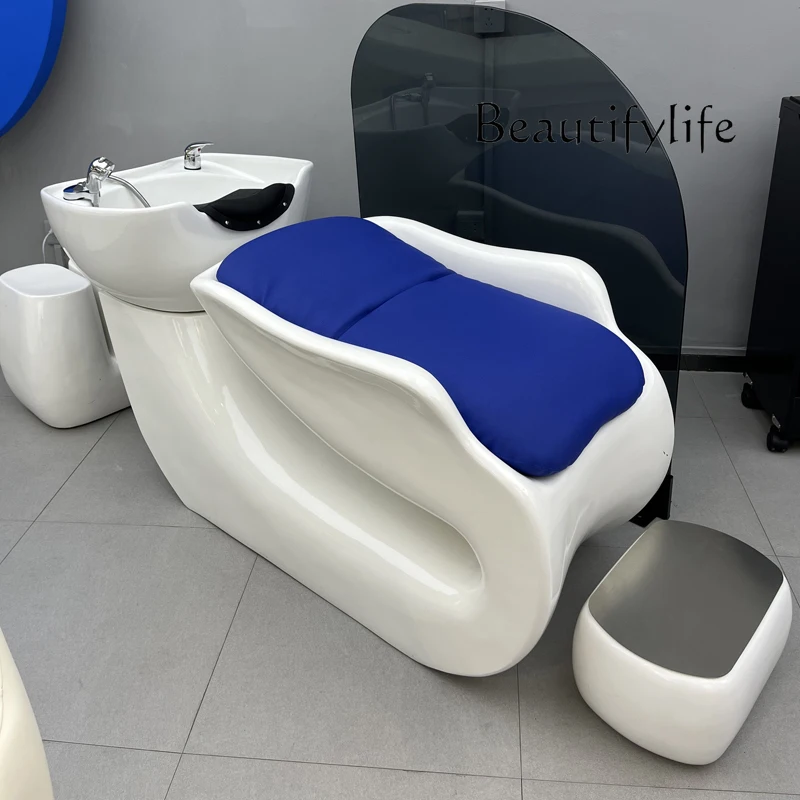 High-End Internet Celebrity Barber Shop Shampoo Chair for Hair Salon High Quality Half Lying Ceramic Basin Flushing Bed
High-End Internet Celebrity Barber Shop Shampoo Chair for Hair Salon High Quality Half Lying Ceramic Basin Flushing Bed