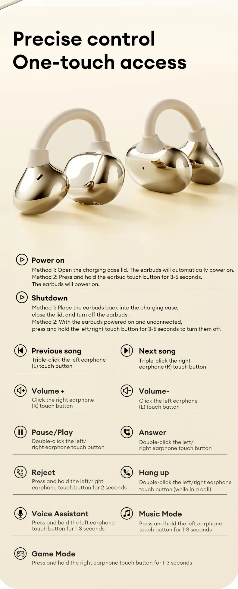 S05568b1b148b4c28a79134315a3cdb4co Lenovo RS106 OWS Ear Clip Bluetooth 6.0 Earphones Stereo Sound Sports Music Wireless Headphones Low Latency HD Call Earbuds New