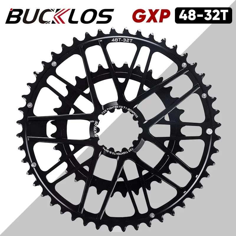 BUCKLOS Road Gravel Bike Chainring 48-32T GXP Aluminum Alloy Chainring 8/9/10/11S Bicycle Chainwheel fit SRAM GXP/DUB Bike Parts
BUCKLOS Road Gravel Bike Chainring 48-32T GXP Aluminum Alloy Chainring 8/9/10/11S Bicycle Chainwheel fit SRAM GXP/DUB Bike Parts