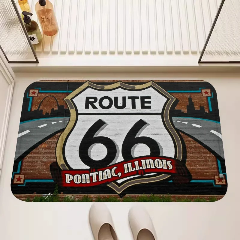 Entrance Door Mat R-Route 66 Door Mat Doormat Carpet in the Living Room Lounge Rug Home For Kitchen Bath Bathroom Bedroom Rugs
Entrance Door Mat R-Route 66 Door Mat Doormat Carpet in the Living Room Lounge Rug Home For Kitchen Bath Bathroom Bedroom Rugs