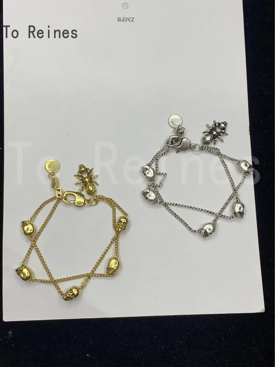 To Reines 2023 New Silver Spider Skull Hip-Hop Rock Style Double Layer Chain Female Personality Bracelet Festivals Party Gifts
To Reines 2023 New Silver Spider Skull Hip-Hop Rock Style Double Layer Chain Female Personality Bracelet Festivals Party Gifts