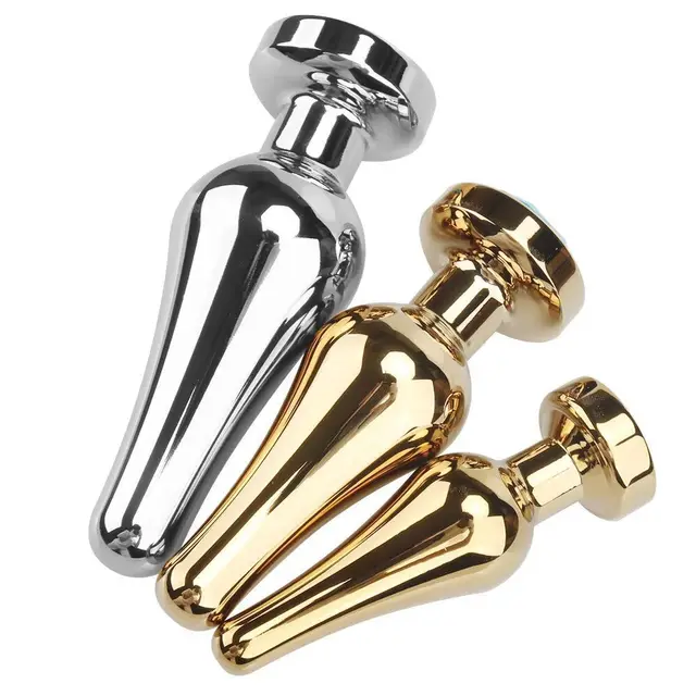 Plug anal en acier inoxydable lisse pour homme et femme, godemichet avec bijoux, masseur de point G intérieur, jouets sexuels, gode pour maire, perles anales, S, M, L 2