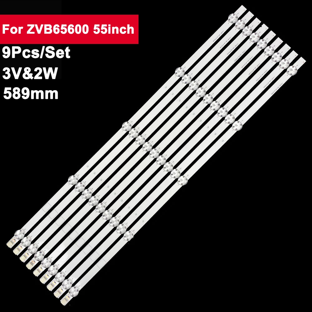 589mm 9Pcs Tv Backlight Led Strip for ZVB65600 55inch CSP 55VLX7810BP 55CLK7745AP A55L8740 B55L8740 A55L 55VLX7710 55VLX7700 55G
589mm 9Pcs Tv Backlight Led Strip for ZVB65600 55inch CSP 55VLX7810BP 55CLK7745AP A55L8740 B55L8740 A55L 55VLX7710 55VLX7700 55G