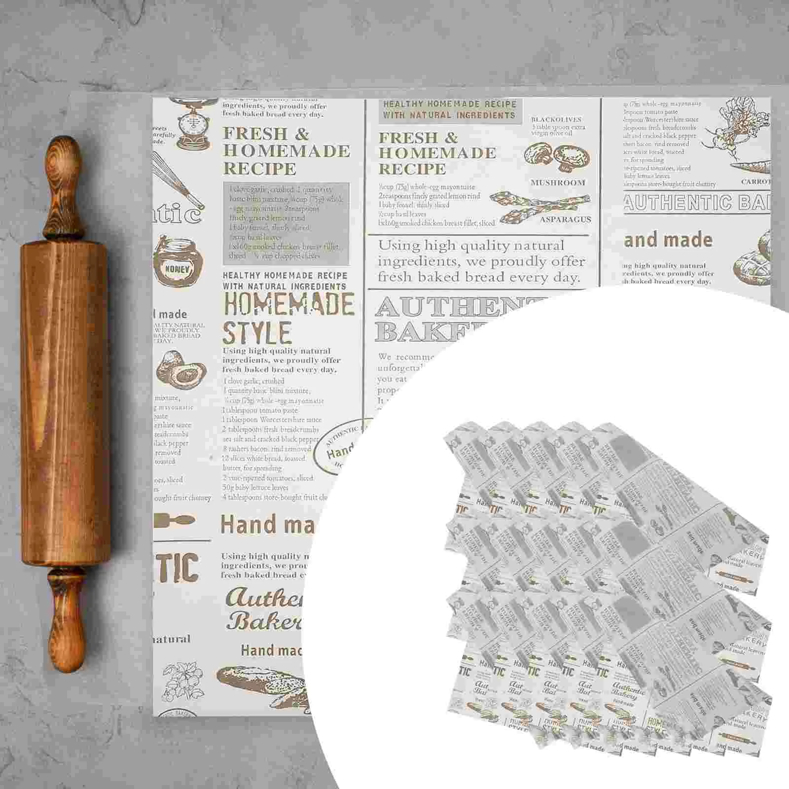 50 Sheets Parchment Paper for Brown Wrapping Burger Baking Pads Sandwich Fried Food
50 Sheets Parchment Paper for Brown Wrapping Burger Baking Pads Sandwich Fried Food