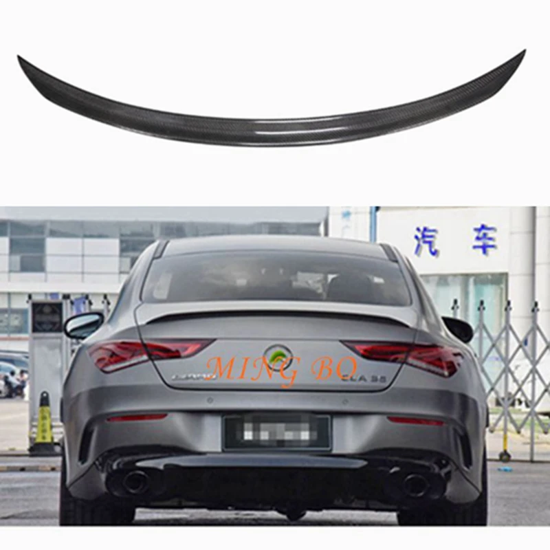 

FOR Mercedes-Benz CLA W118 C118 AMG Style Carbon Fiber Rear Spoiler Trunk Wing 2019 2020 2021 2022 2023 FRP Forged carbon