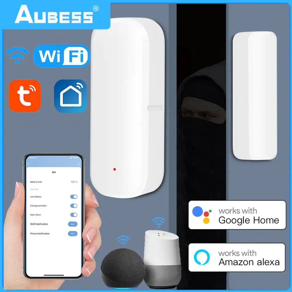 Tuya Smart WiFi Door Sensor Window Sensor Door Magnetic Alarm Detector Independent Magnetic Sensor Work with Alexa Google Home
Tuya Smart WiFi Door Sensor Window Sensor Door Magnetic Alarm Detector Independent Magnetic Sensor Work with Alexa Google Home