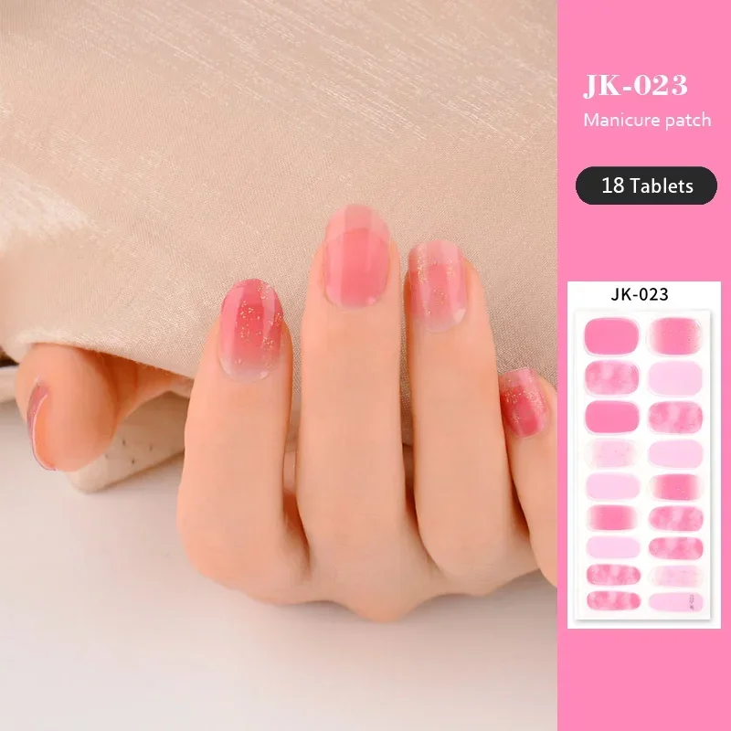18 Plus 6 Tips Semi-cured Gel Nail Stickers Gilding 3D Gilding Phototherapy Nail Polish Adhesive Stickers UV Lamp Need
18 Plus 6 Tips Semi-cured Gel Nail Stickers Gilding 3D Gilding Phototherapy Nail Polish Adhesive Stickers UV Lamp Need