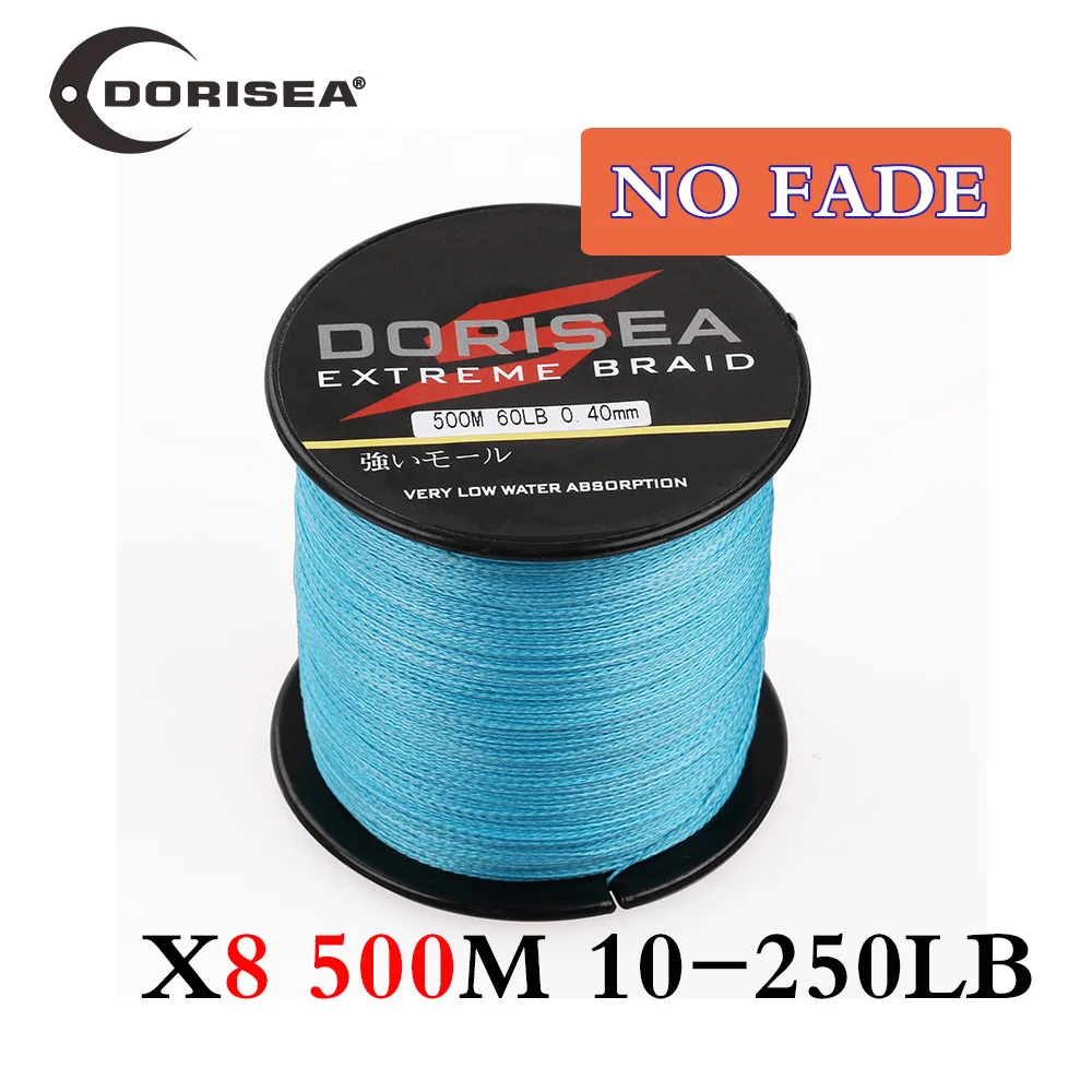 DORISEA "NO FADE" 8 Strands 500M 10-250LB PE Extreme Multifilame Braided Fish Line Wire Pescaria Material De Pesca
DORISEA "NO FADE" 8 Strands 500M 10-250LB PE Extreme Multifilame Braided Fish Line Wire Pescaria Material De Pesca