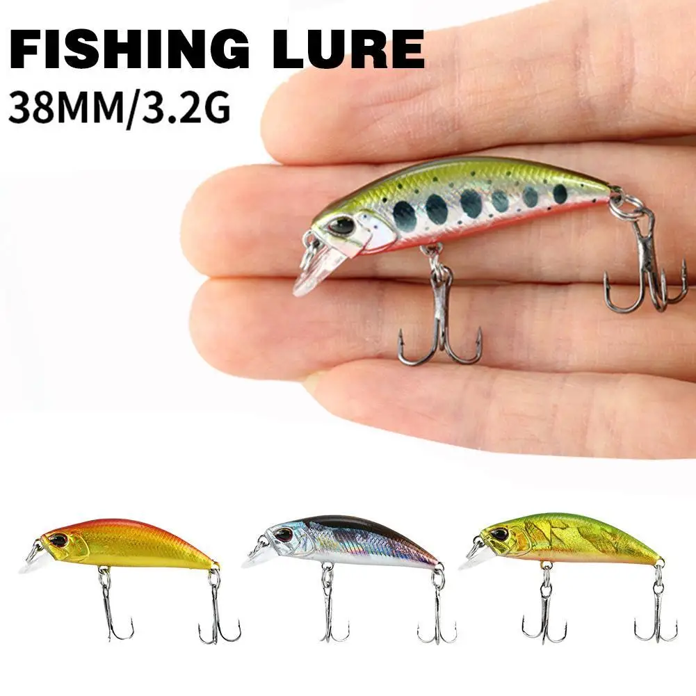 1Pcs 38mm 3.2g Japanese Fishing Lure Mini Minnow Bass Trout Lure Wobbler Fishing Micro Lure Sinking Fishing Bait Pesca
1Pcs 38mm 3.2g Japanese Fishing Lure Mini Minnow Bass Trout Lure Wobbler Fishing Micro Lure Sinking Fishing Bait Pesca