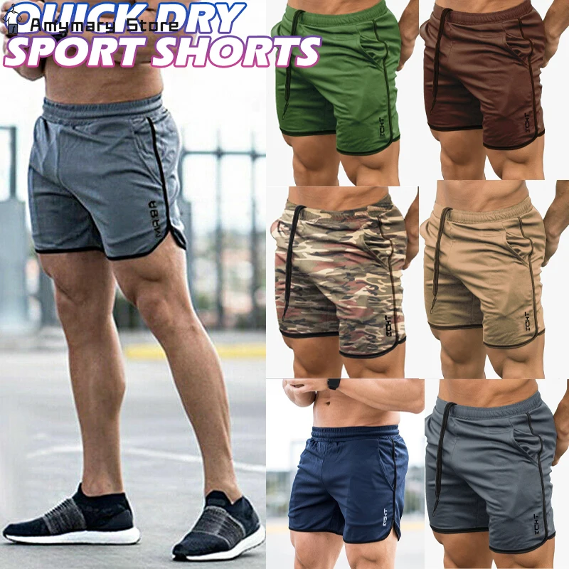 

Men's Fitness Shorts Quick-drying Breathable Mesh Leisure Running Training Short Pants Five Pants Seaside Holiday Beach Shorts