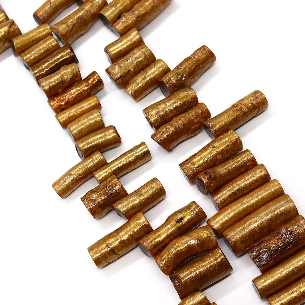 Golden Coral Stone Beads Natural Sea Bamboo Irregular Tubular Side Hole Beads Jewelry Making DIY Necklace Earrings Jewelry 1pc
Golden Coral Stone Beads Natural Sea Bamboo Irregular Tubular Side Hole Beads Jewelry Making DIY Necklace Earrings Jewelry 1pc