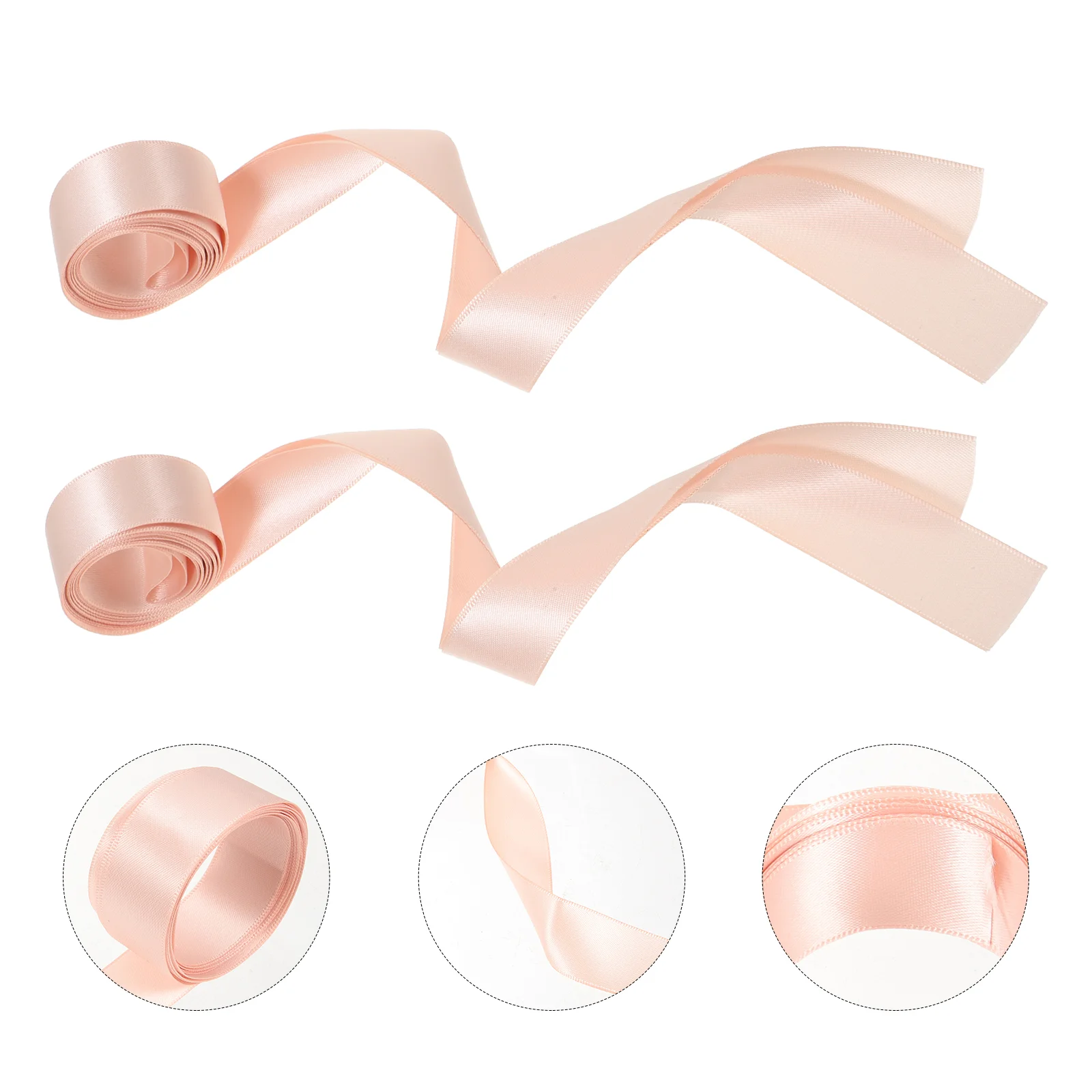 

2 Pcs Packaging Tape Woman Elastic Shoe Laces Ballet for Pointe Shoes Satin Colored Ribbon