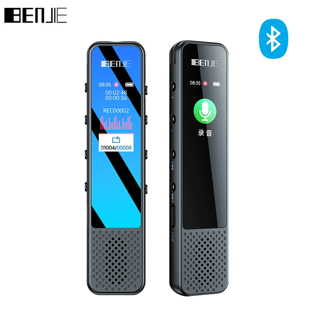 

BENJIE G6 Voice Recorder With Speaker Bluetooth MP3 Player 8G/16G/32G/64G Dictaphone 3072Kbps DSP Noise Reduce Recording Tool