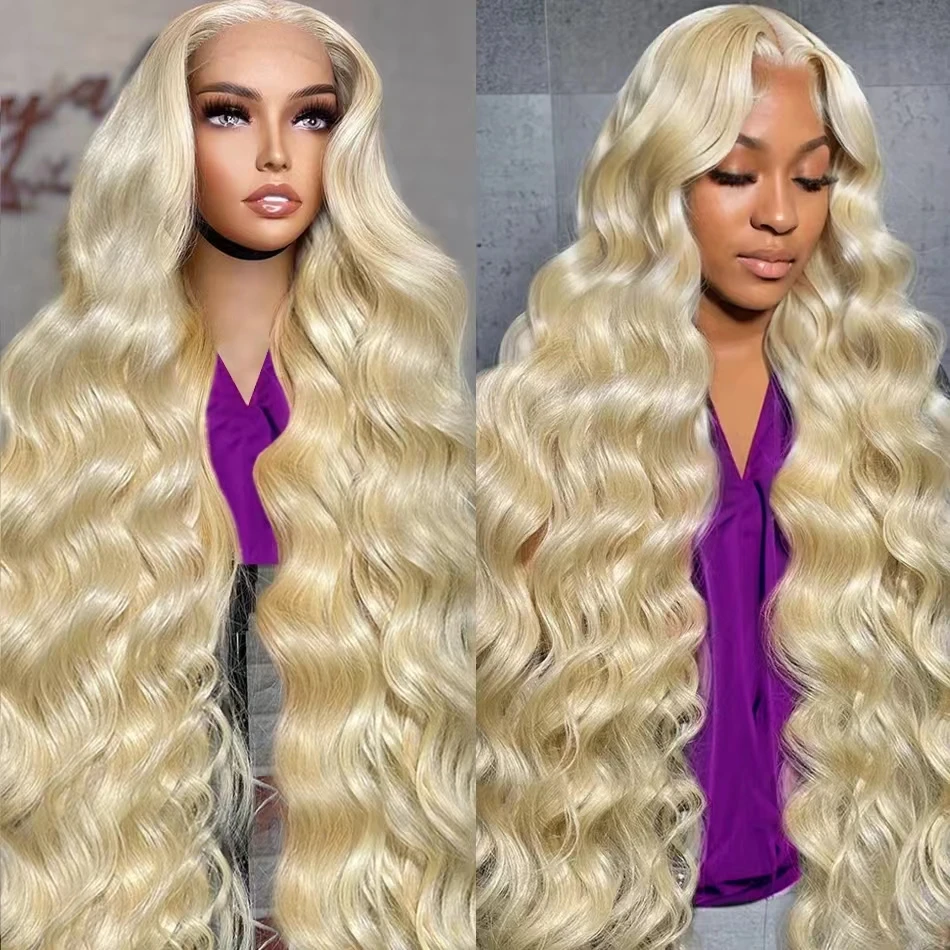 

613 Honey Blonde Color Straight HD Transparent 13x6 Lace Front Wig Brazilian 13x4 Lace Frontal Human Hair Wigs For Women 30 Inch