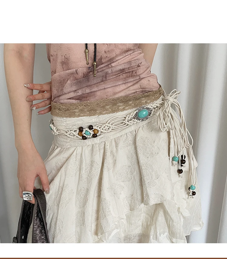 Vintage Beaded Waist Belt - Bohemian Woven Ethnic Accent for Skirts & Dresses 1 S0568e1485c324cd98507552f4469d0512