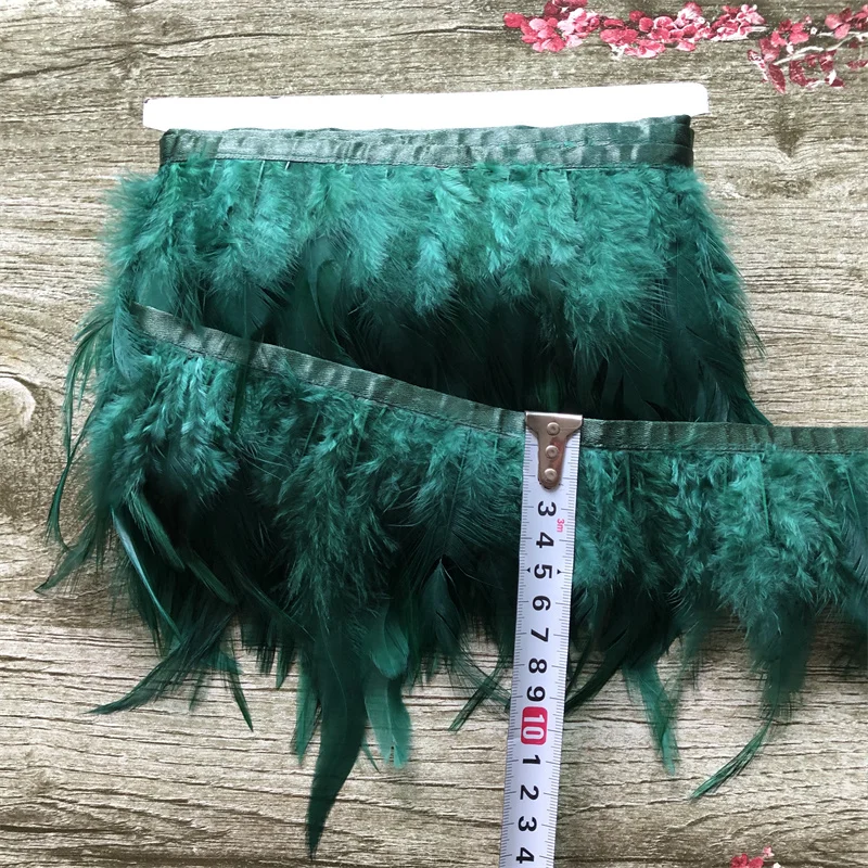 10M Natural Dark Green Chicken Feathers Trim Fringe 8-13 cm Rooster Feather Ribbon for Festival&Party Clothing Decoration Craft
10M Natural Dark Green Chicken Feathers Trim Fringe 8-13 cm Rooster Feather Ribbon for Festival&Party Clothing Decoration Craft