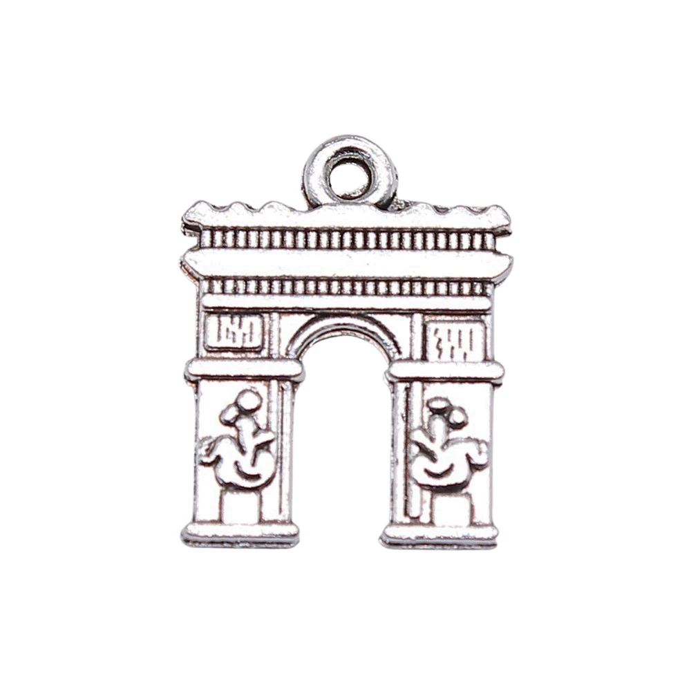 

10pcs/lot 18x15mm Triumphal Arch Charms For Jewelry Making Antique Silver Color 0.71x0.59inch