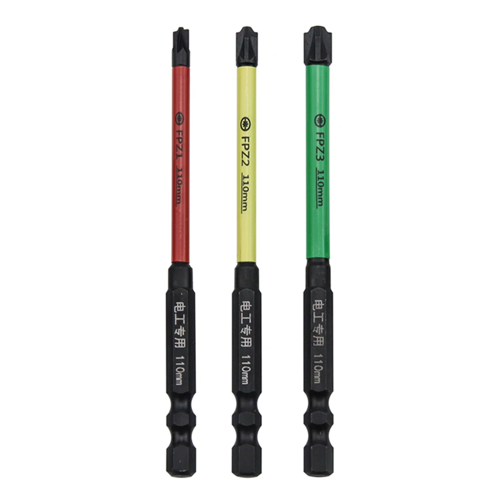3Pcs 110mm Magnetic Special Slotted Cross Screwdriver Bits For Electrician FPZ1 FPZ2 FPZ3 For Socket Switch Hand Tool
3Pcs 110mm Magnetic Special Slotted Cross Screwdriver Bits For Electrician FPZ1 FPZ2 FPZ3 For Socket Switch Hand Tool