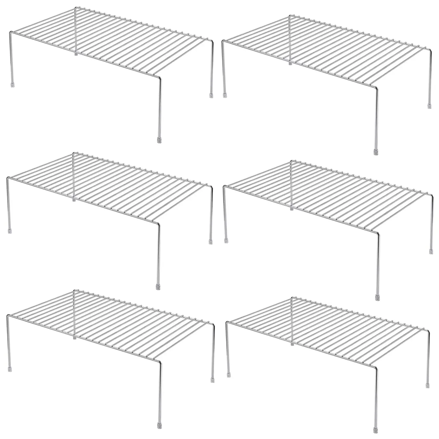 Cabinet Storage Shelf Set of 6 - Medium (13 x 9.4 inch) Rustproof Metal Wire Kitchen Cabinet Organizer and Storage, Chrome
Cabinet Storage Shelf Set of 6 - Medium (13 x 9.4 inch) Rustproof Metal Wire Kitchen Cabinet Organizer and Storage, Chrome