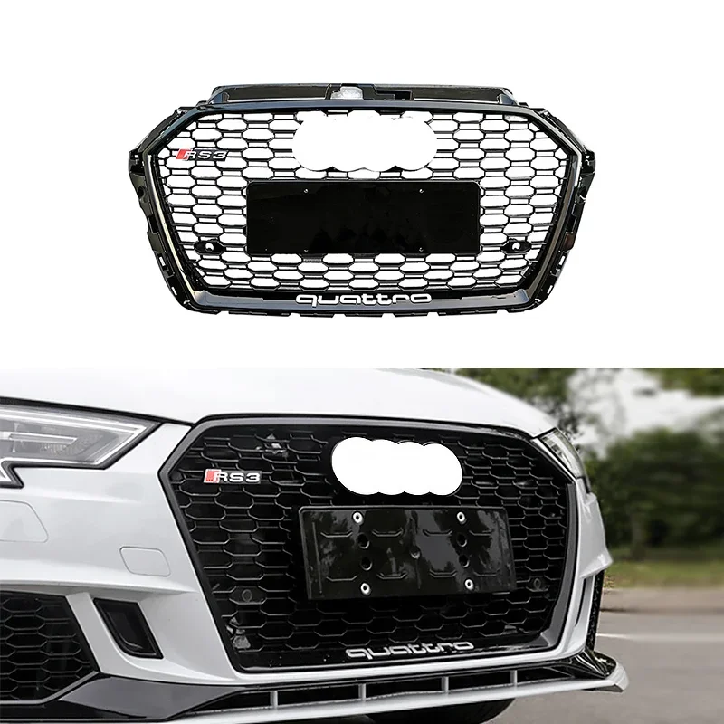 RS style front grill for Audi A3 S3 8V.5 RS3 Honeycomb auto grill refit A3 car grille modification 2017 2018 2019
RS style front grill for Audi A3 S3 8V.5 RS3 Honeycomb auto grill refit A3 car grille modification 2017 2018 2019