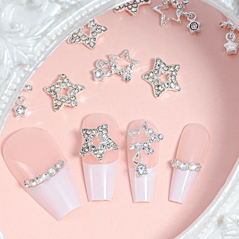 5/10pcs Shiny Rhinestones Star Nail Art Decorations Alloy Pendant Alloy Nail Charms Jewelry Women Girls DIY Manicure Accessories
5/10pcs Shiny Rhinestones Star Nail Art Decorations Alloy Pendant Alloy Nail Charms Jewelry Women Girls DIY Manicure Accessories