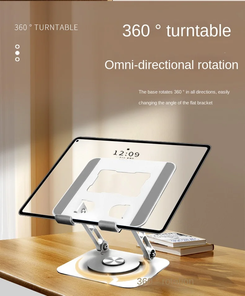 Foldable Tablet Bracket Stand 360 Degree Rotating Portable Laptop Bracket Hollow Heat Dissipation Height Adjustable Accessories Foldable Tablet Bracket Stand 360 Degree Rotating Portable Laptop Bracket Hollow Heat Dissipation Height Adjustable Accessories