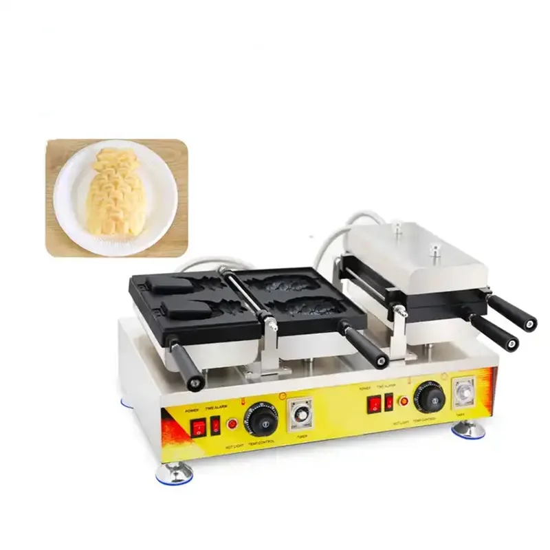 110v 220v 4PCS Pineapple Taiyaki Waffle Maker Commercial Pineapples Shape Stainless Steel Fill Ice Cream Waffle Making Equipent
110v 220v 4PCS Pineapple Taiyaki Waffle Maker Commercial Pineapples Shape Stainless Steel Fill Ice Cream Waffle Making Equipent