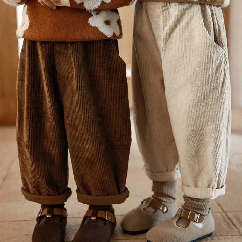 Spring Unisex Loose Corduroy Pant Boy Thin Trousers Jogger Pants for Children Casual Sport Pants Brother Sister Clothes Outfit
Spring Unisex Loose Corduroy Pant Boy Thin Trousers Jogger Pants for Children Casual Sport Pants Brother Sister Clothes Outfit